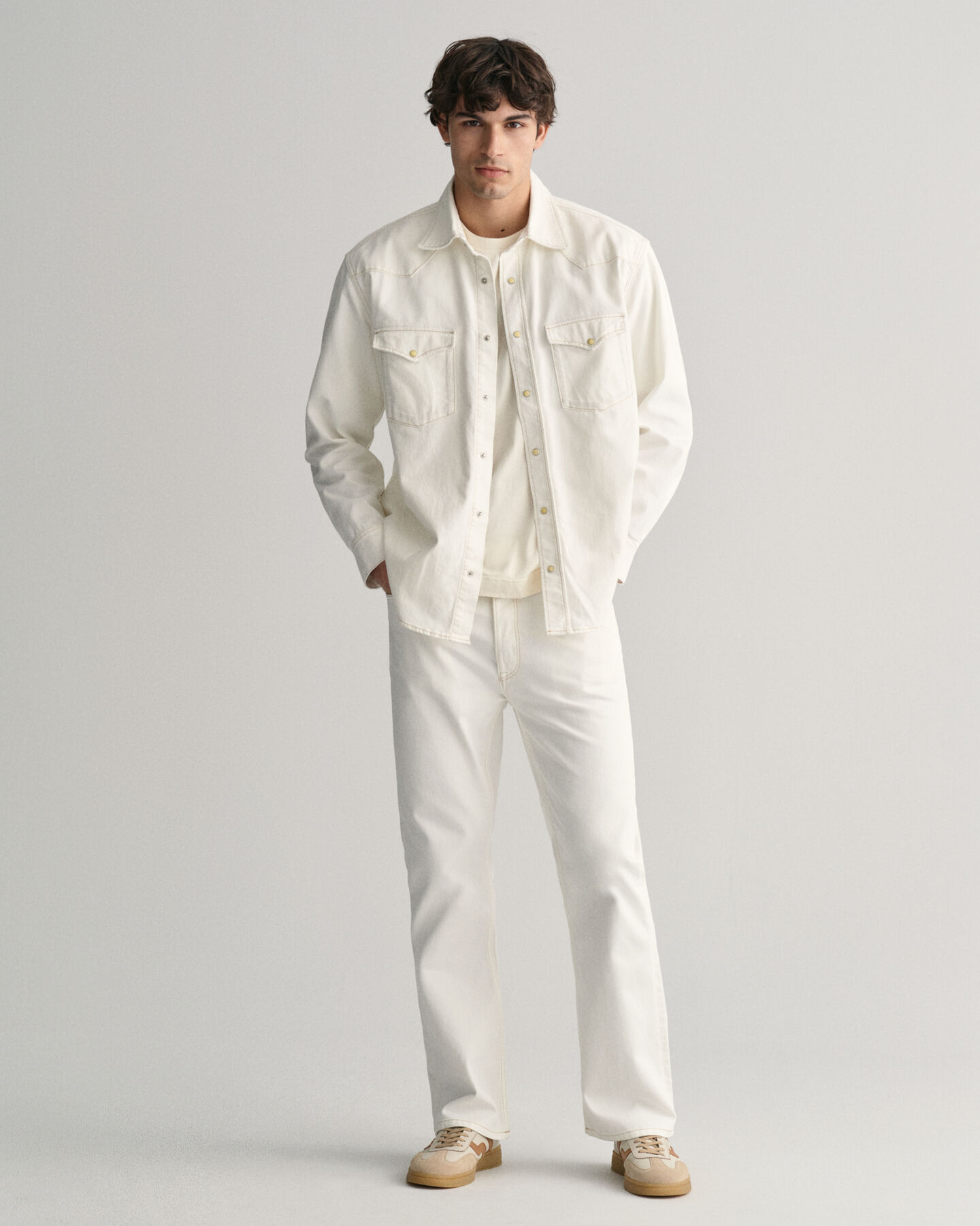 Loose fit hvide jeans