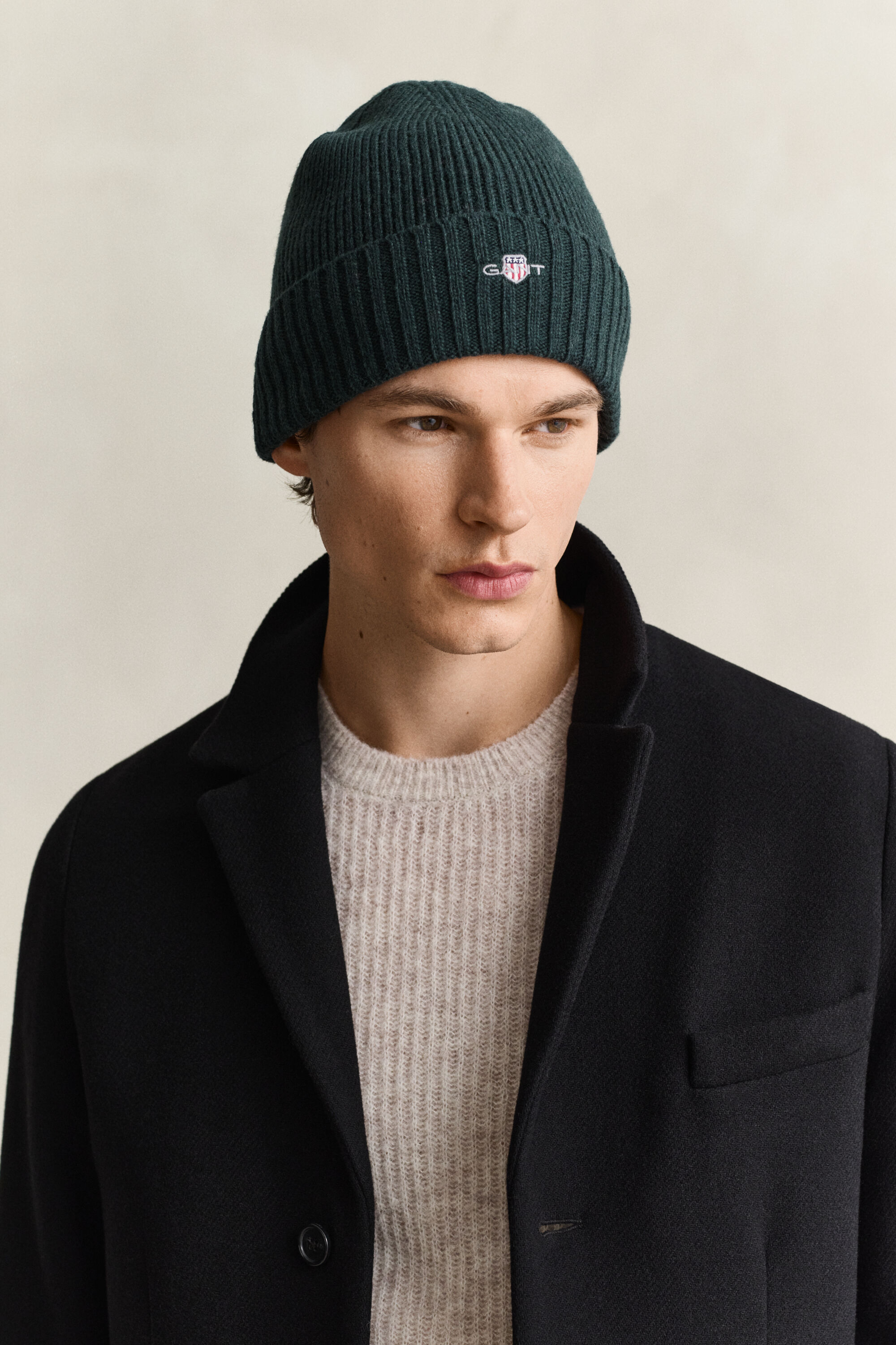 Shield beanie af uld