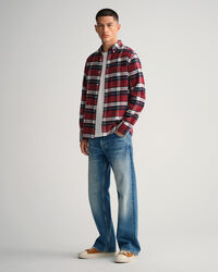 Regular fit ternet flannelskjorte