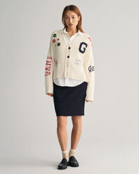 Tekstureret strikket nederdel