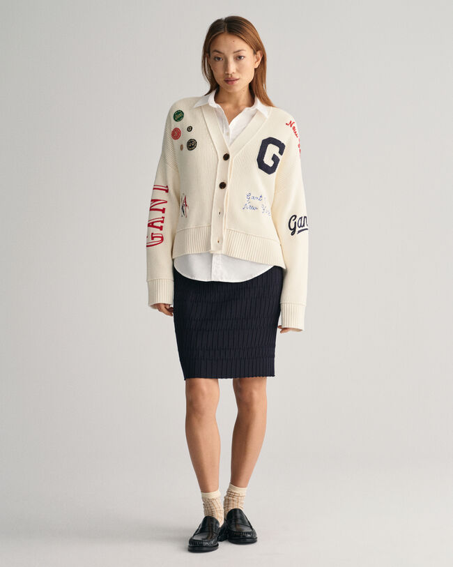 Tekstureret strikket nederdel