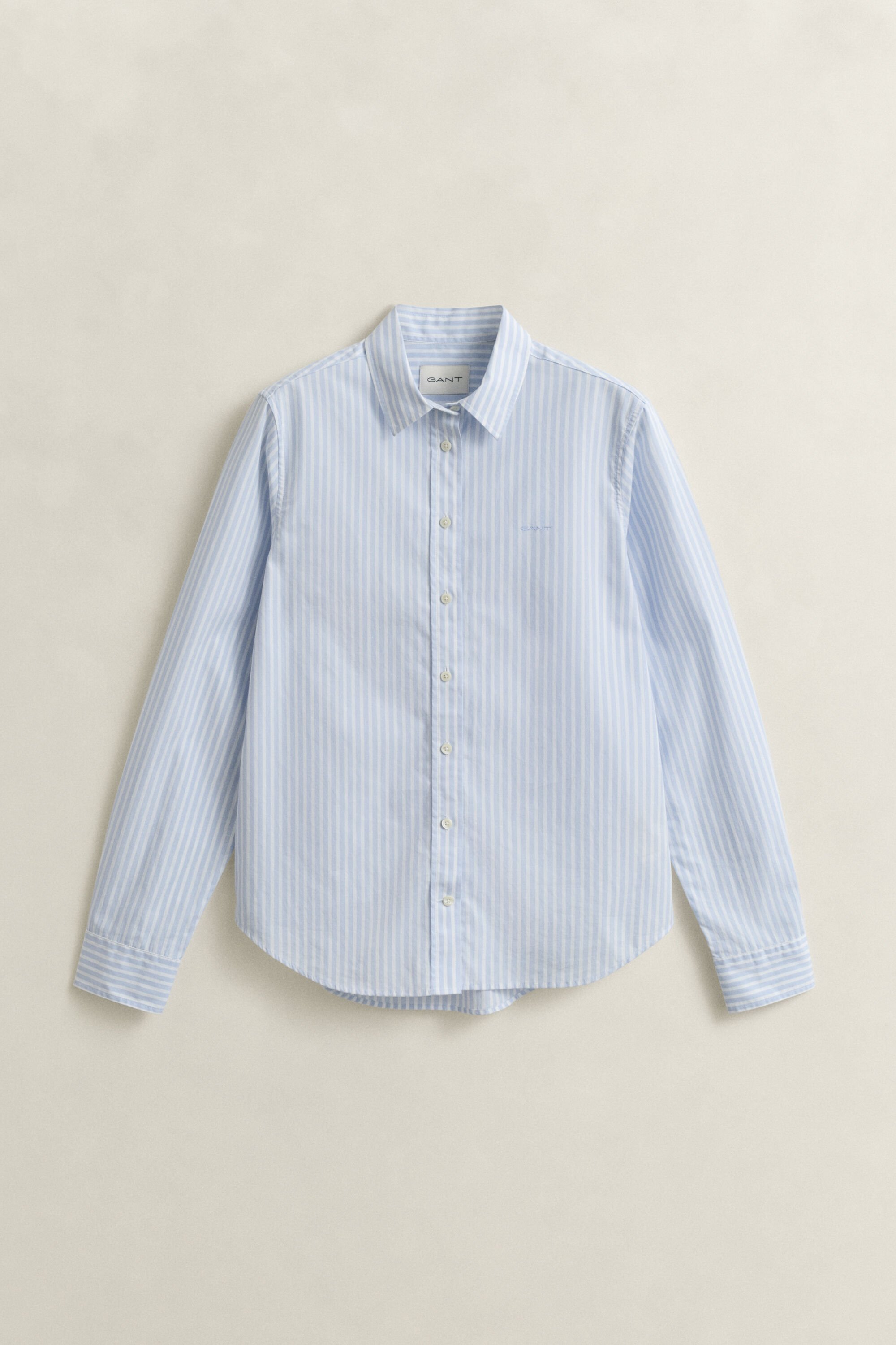 Regular fit klassisk stribet poplin-skjorte