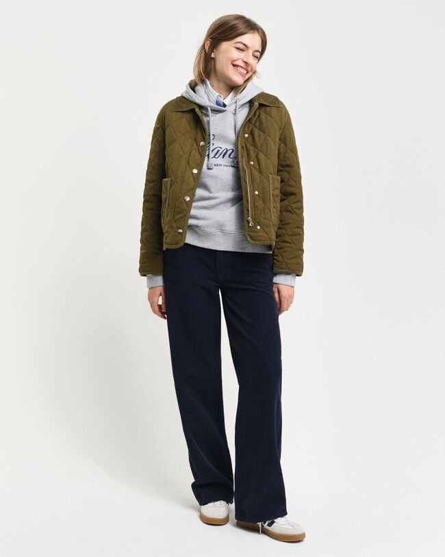 Relaxed fit jeans af jernbanefl&oslash;jl