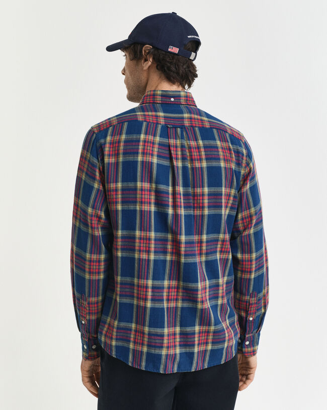 Regular fit ternet indigo twill-skjorte
