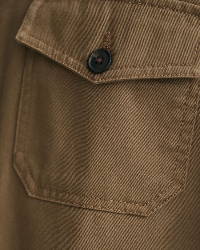 Overskjorte i børstet twill