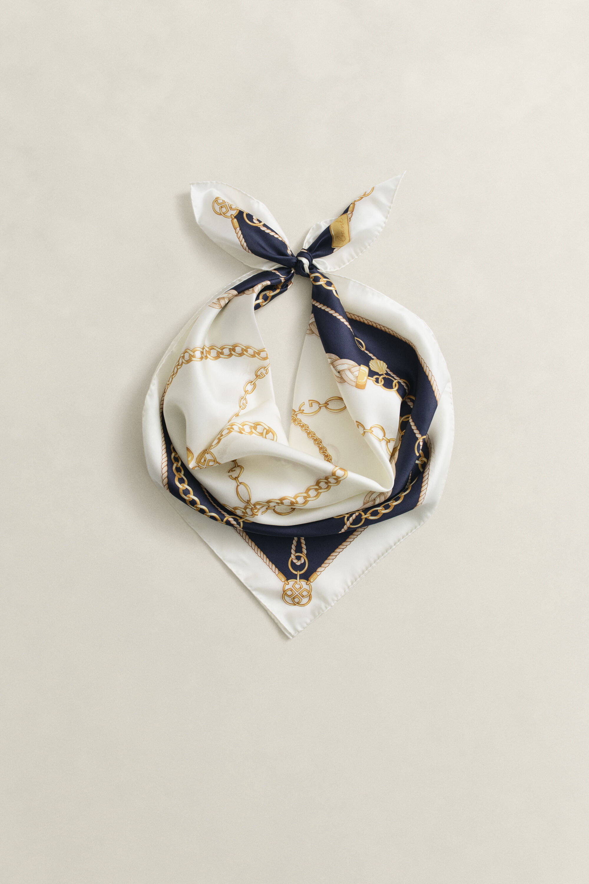 Silketørklæde med kædetryk