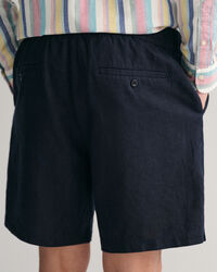 Shorts af hør med løbesnor