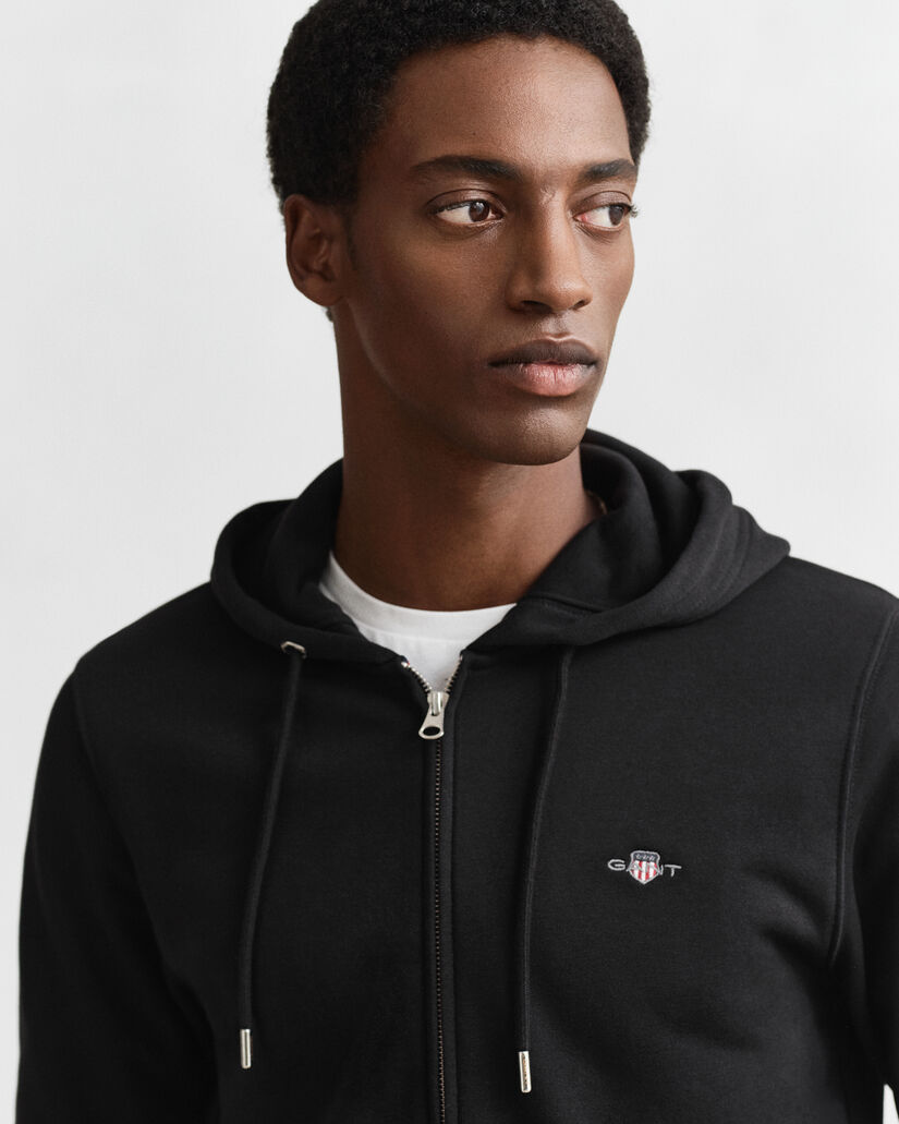 Shield hættetrøje med lynlås