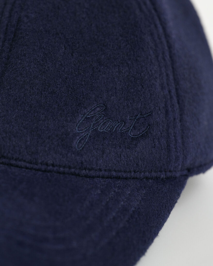 Skinnende Melton cap