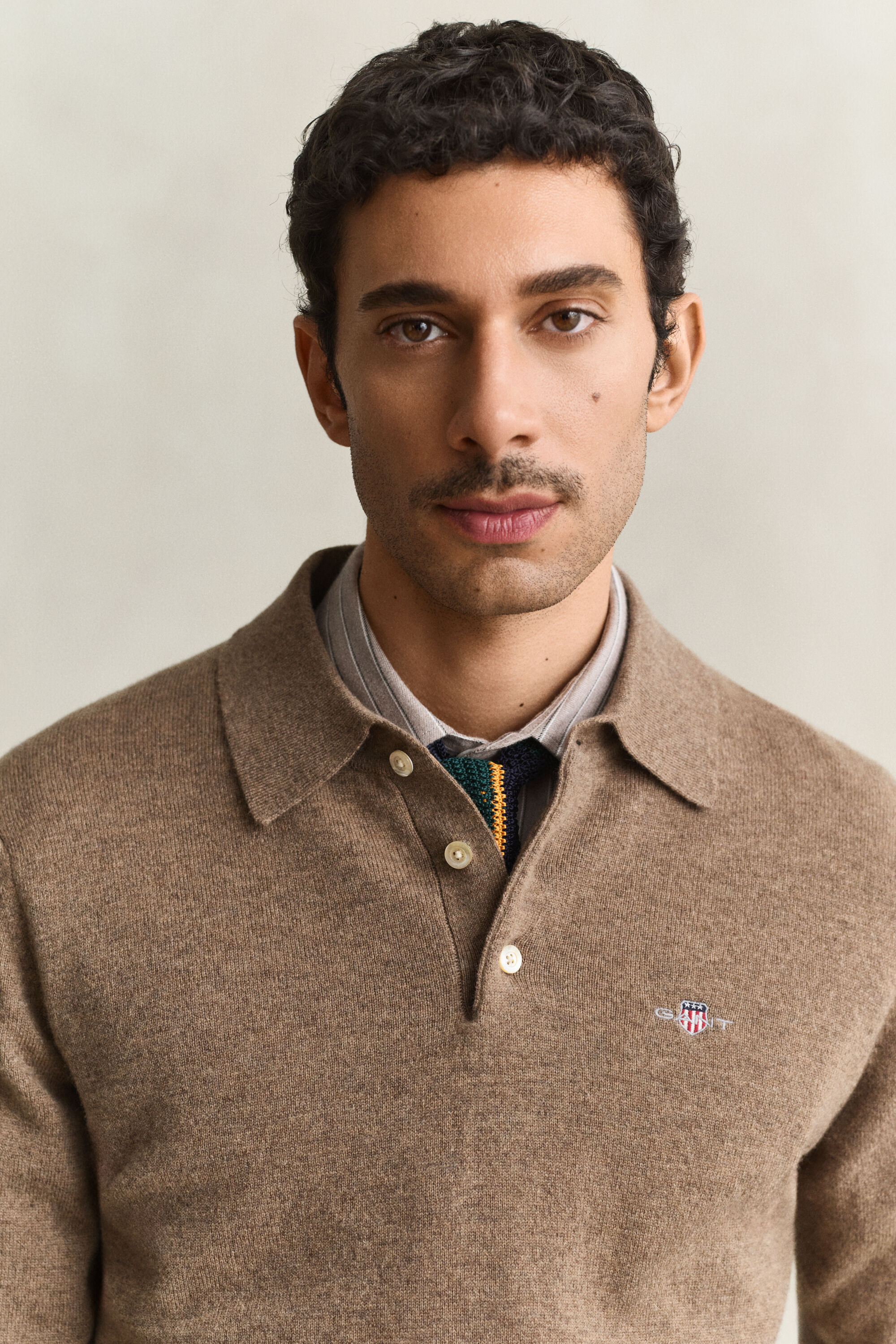 Polosweater af ekstra fin lammeuld
