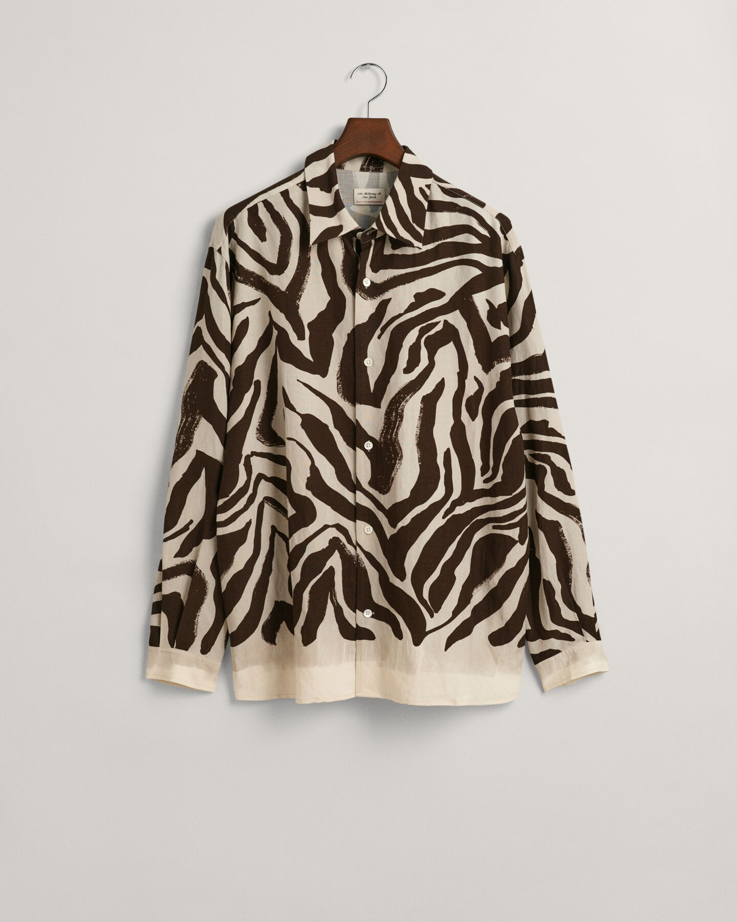 Relaxed fit Zebra Print silkeskjorte