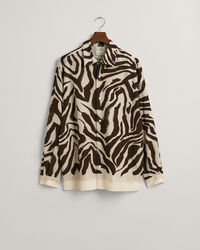 Relaxed fit Zebra Print silkeskjorte