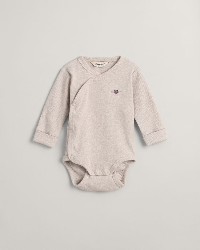 Baby Shield ribstrikket sl&aring;-om bodysuit