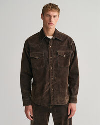 Oversized Rodeo skjorte af velouriseret fl&oslash;jl