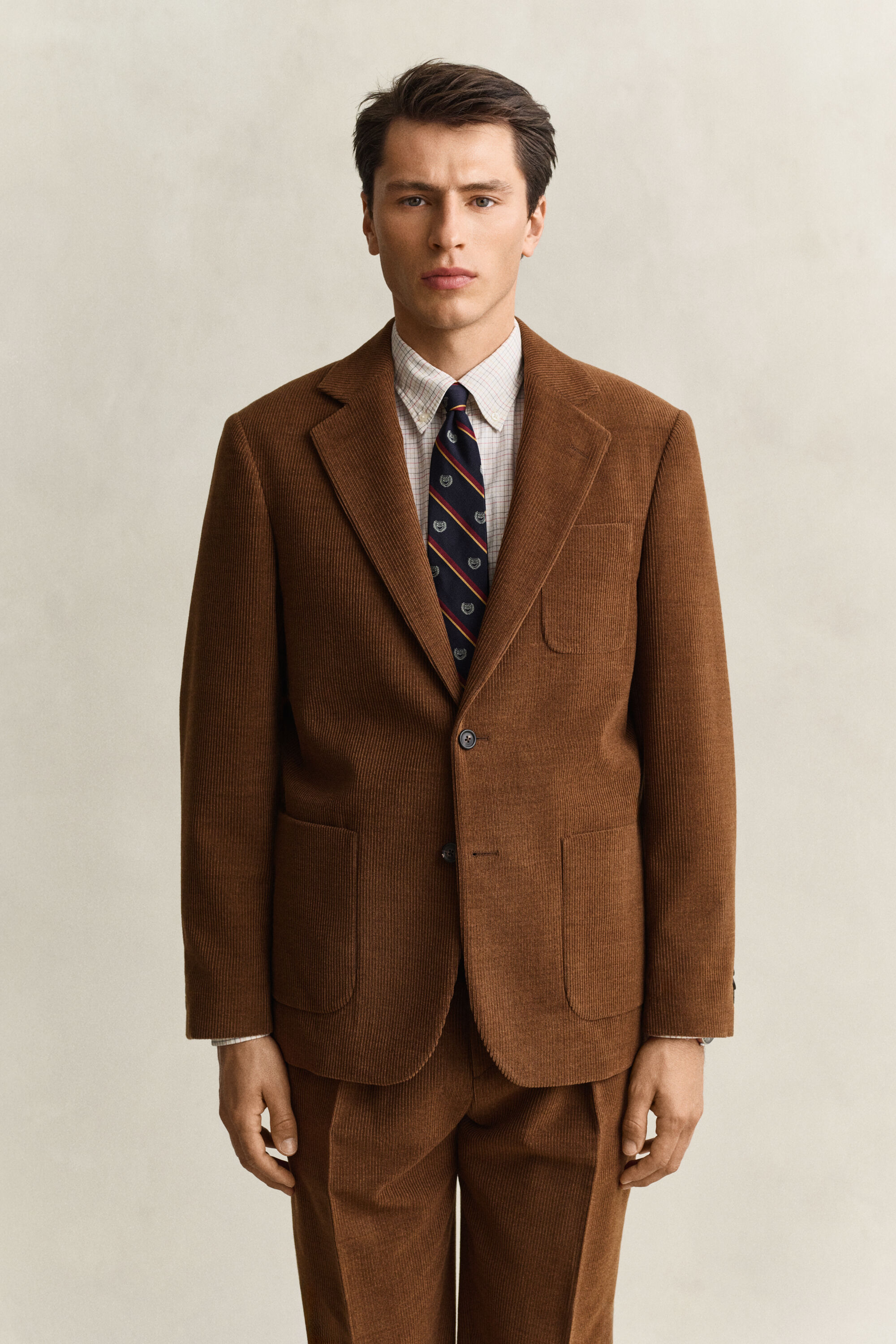 Gant x Yale blazer i jernbanefløjl af uld