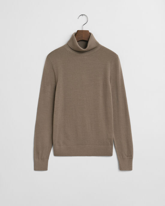 Rullekrave sweater af ekstra fin merinould