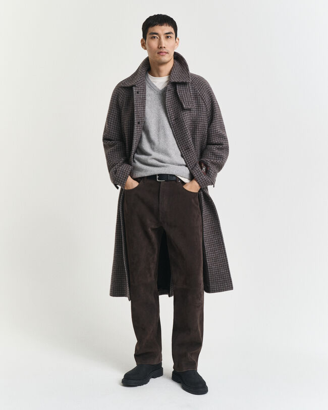 Sweater med V-hals af ekstra fin lammeuld