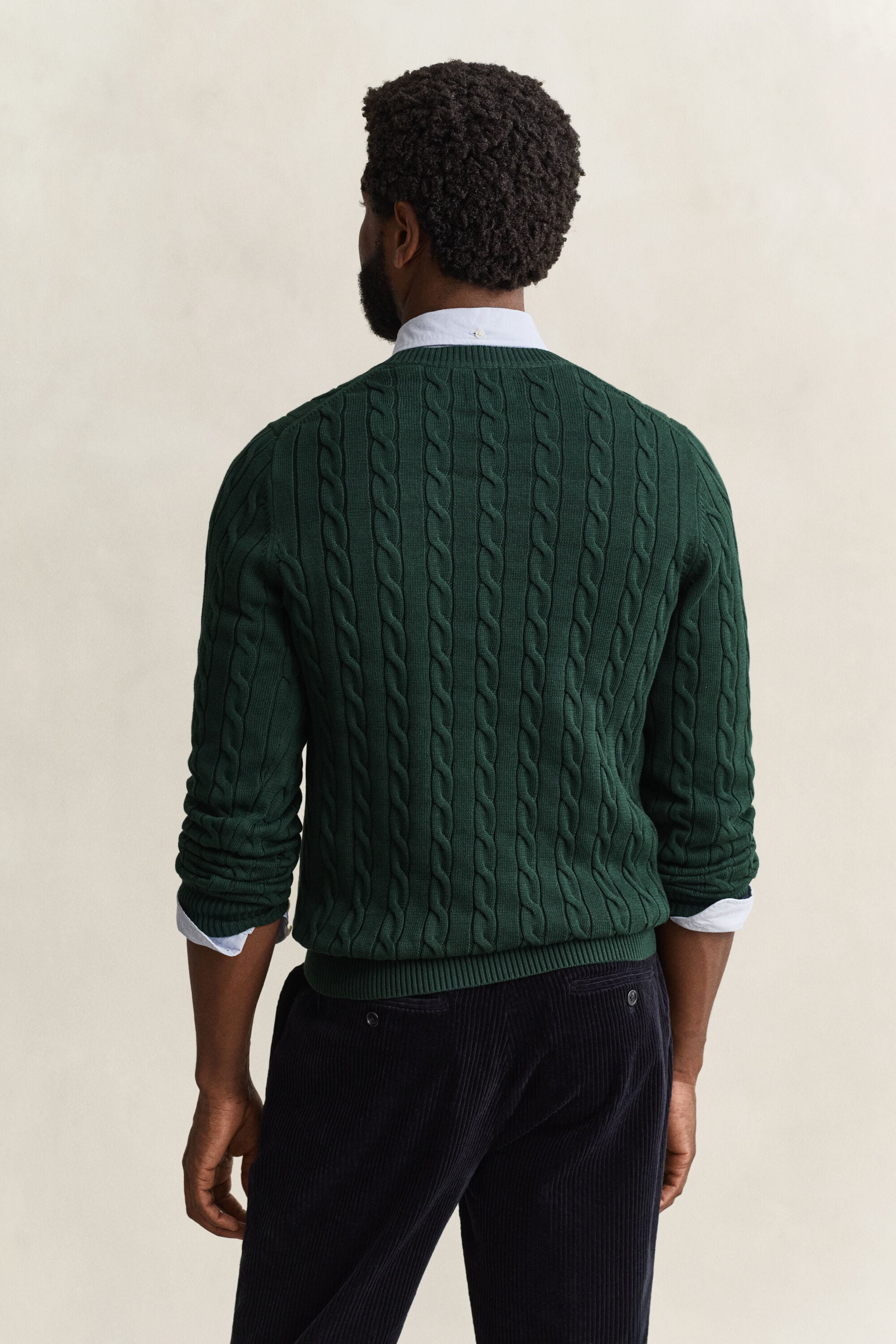 Classic sweater med kabelstrik