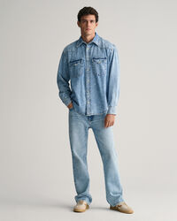 Relaxed fit denim Rodeo-skjorte