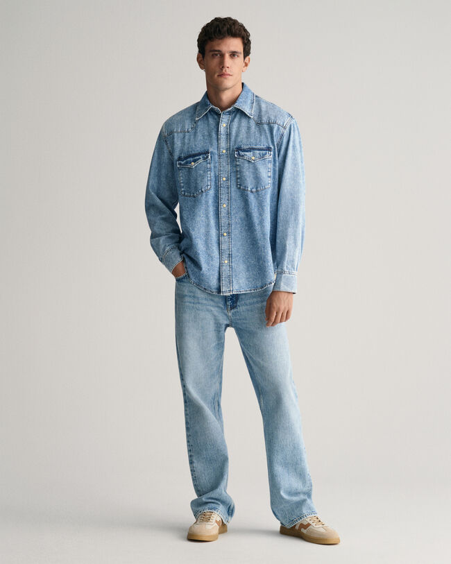 Relaxed fit denim Rodeo-skjorte
