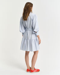 Stribet klassisk poplin-kjole