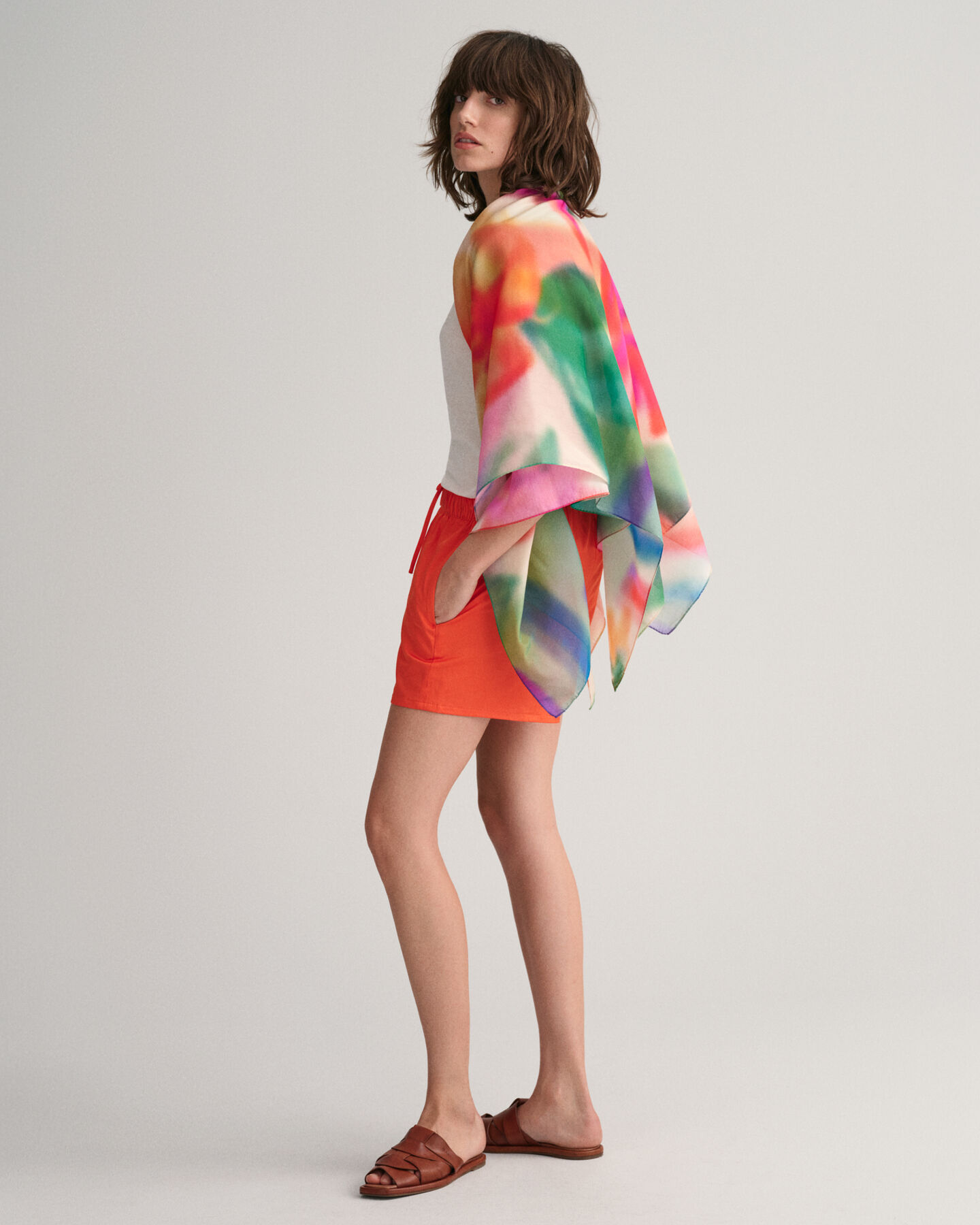 Sarong af bomuld og silke