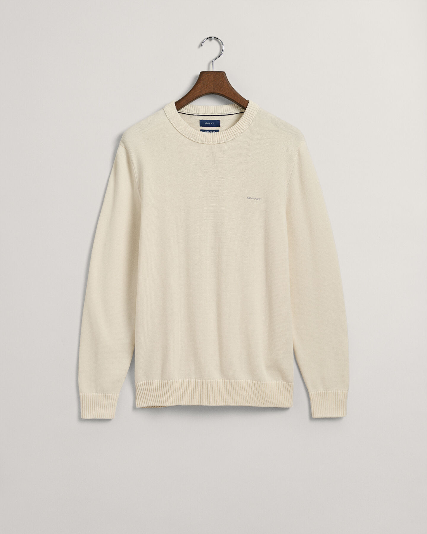 Crewneck sweater i supimabomuld