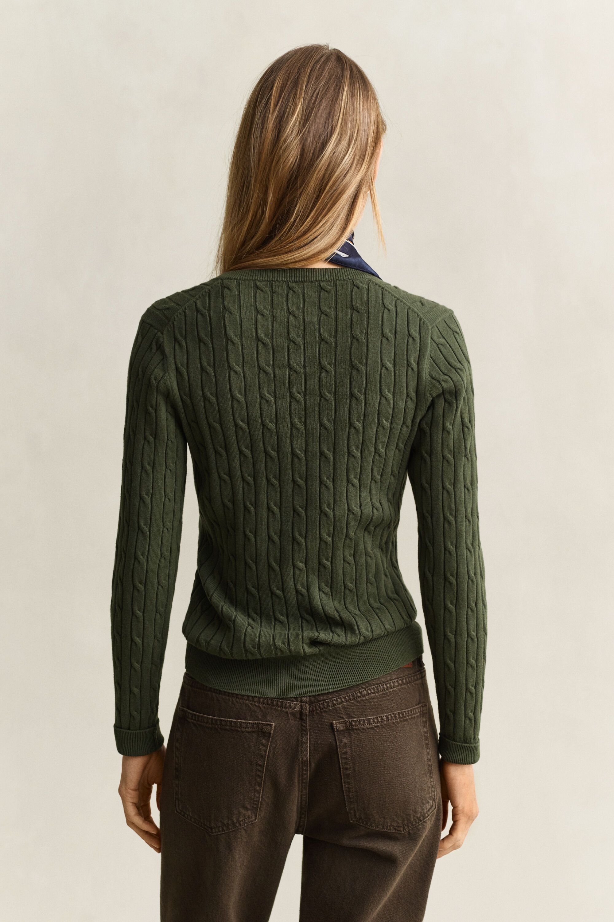 Classic sweater med kabelstrik