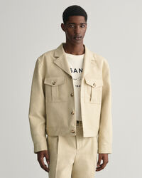 Relaxed fit jakkesæt-jakke af bomuld og hør