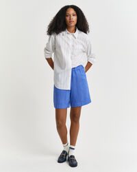 Relaxed fit pull-on shorts i hørblanding