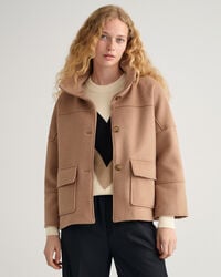 Kort jakke af uldblanding