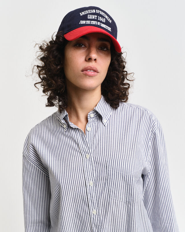 Relaxed fit Luxury Oxford skjorte med striber