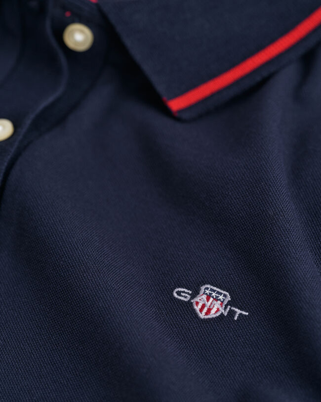 Teen Girls t&aelig;tsiddende piqu&eacute; polokjole