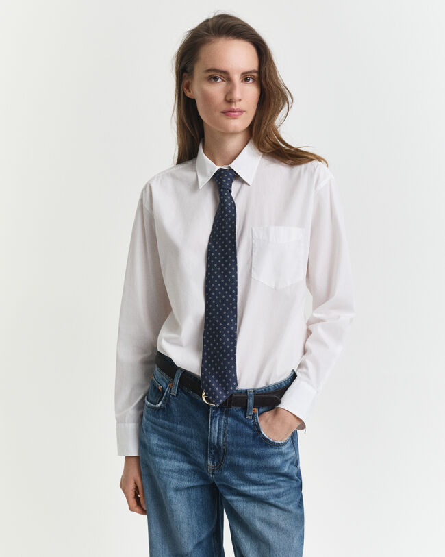 Relaxed Fit klassisk poplin-skjorte