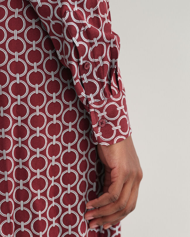 Slim fit Geometric skjortekjole