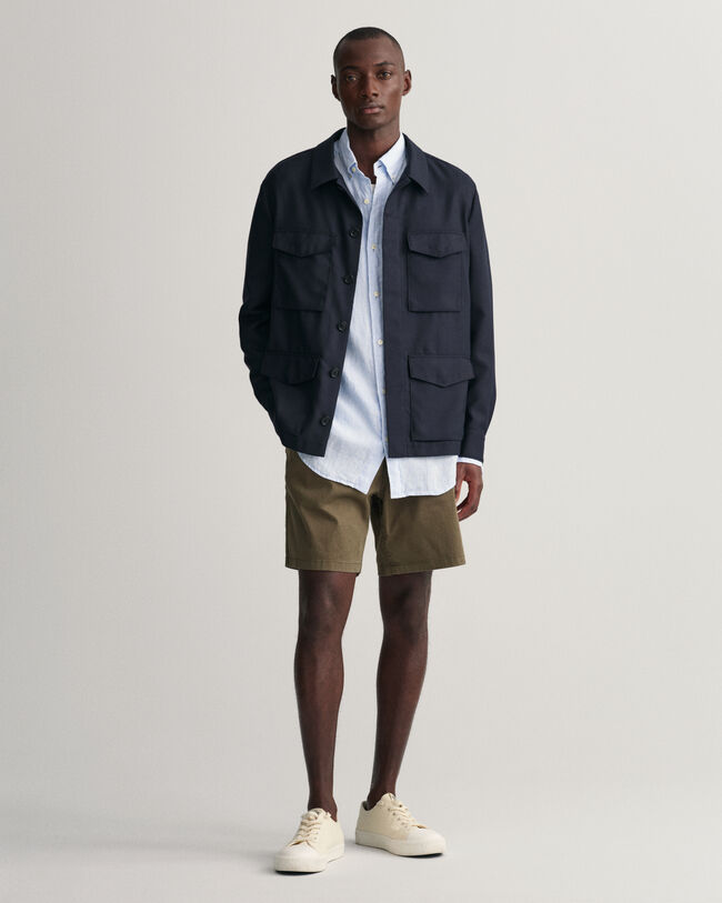 Regular fit stribet skjorte af h&oslash;r