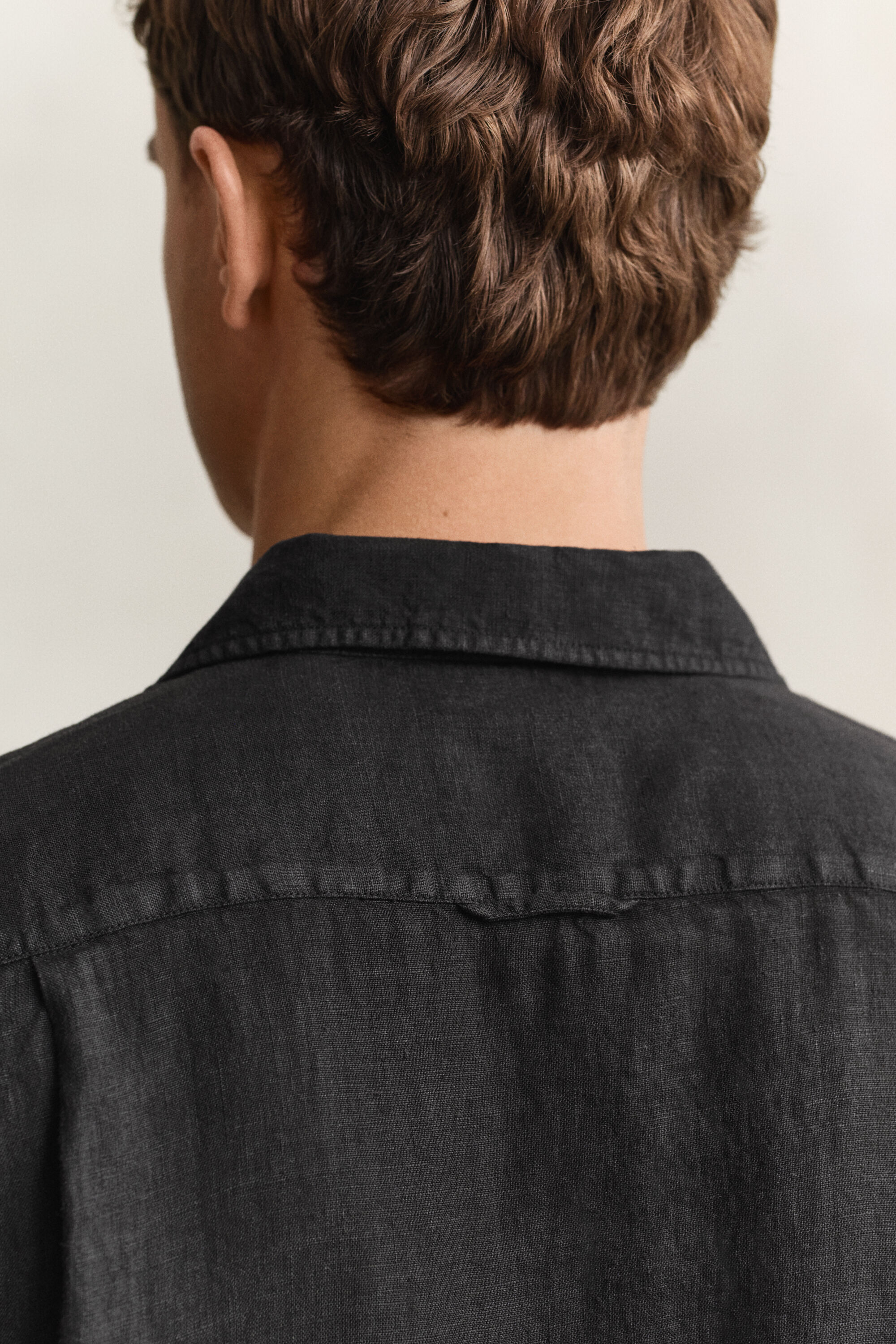 Kortærmet skjorte af hør