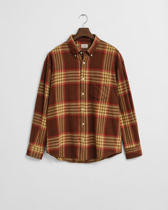 Oversized flannelskjorte i twill