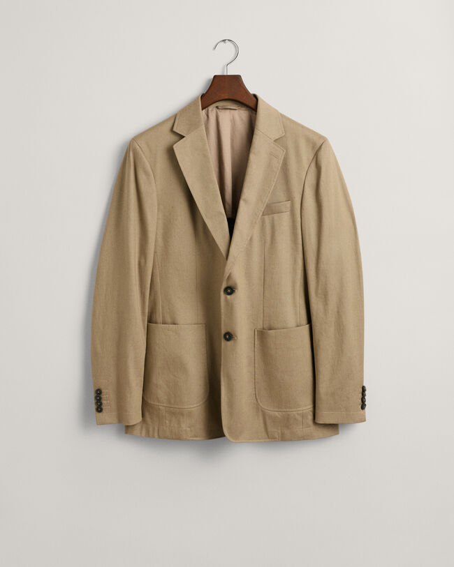 Jakkesæt-blazer af hør og bomuld