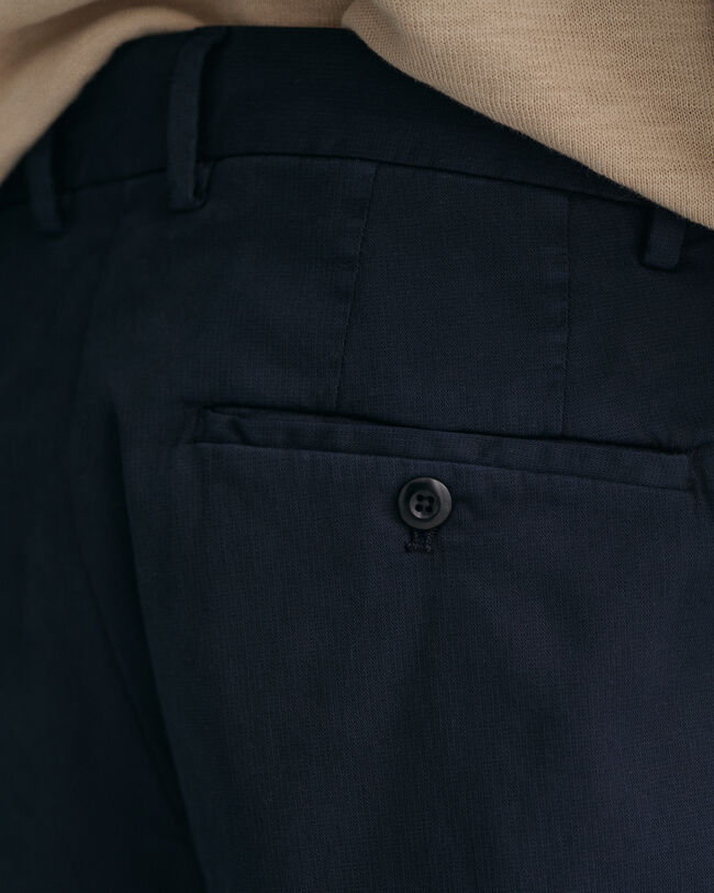 Relaxed fit tilspidsede jakkesæt-bukser af bomuld