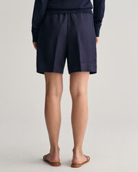 Relaxed fit pull-on shorts i hørblanding
