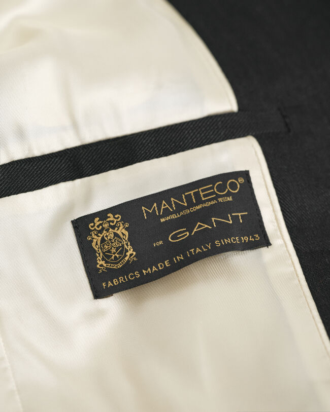 Slim fit h&oslash;rblazer med str&aelig;k