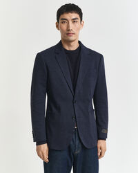 Slim fit tofarvet jersey piqué blazer