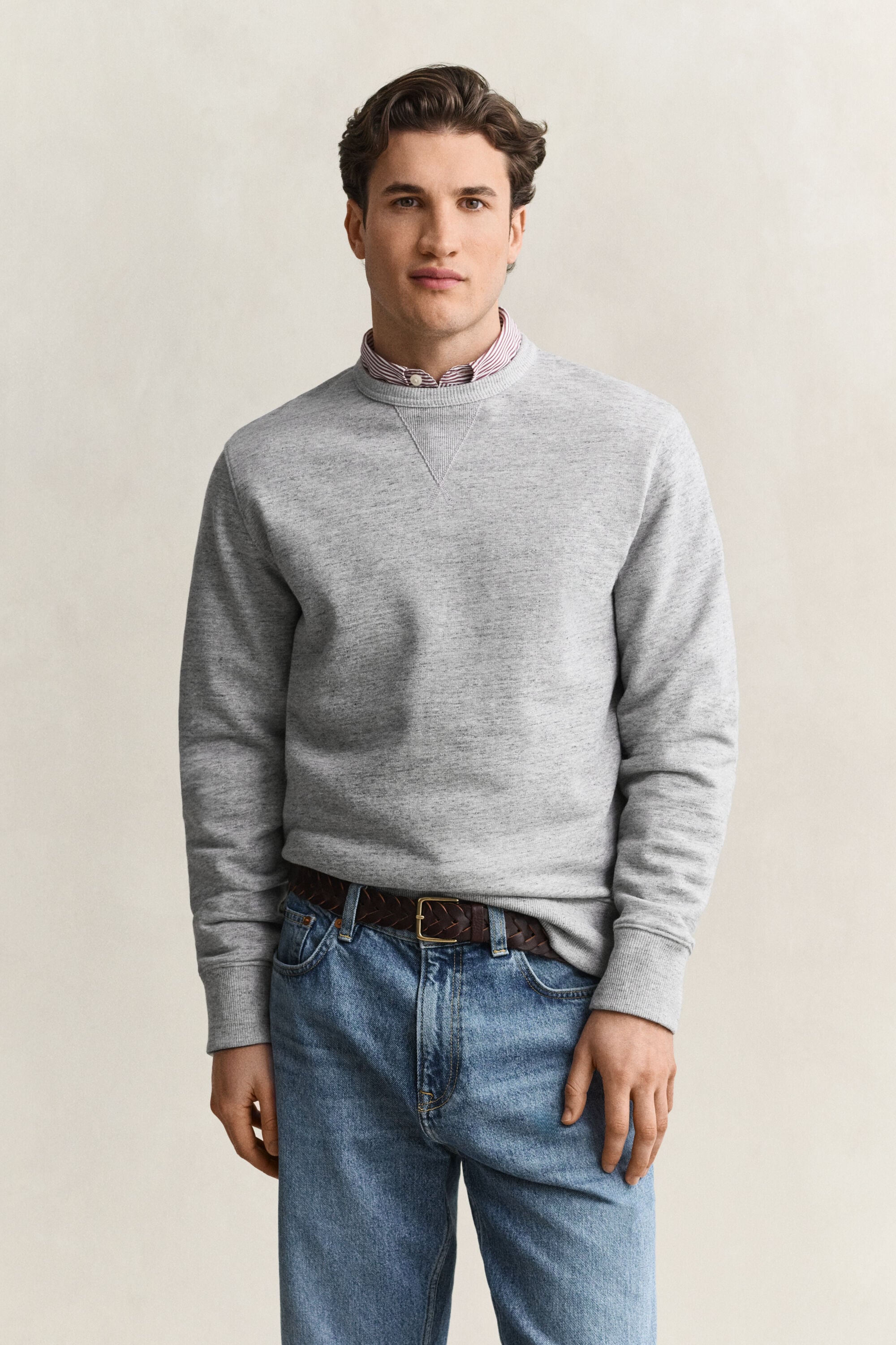Meleret sweatshirt med crewneck