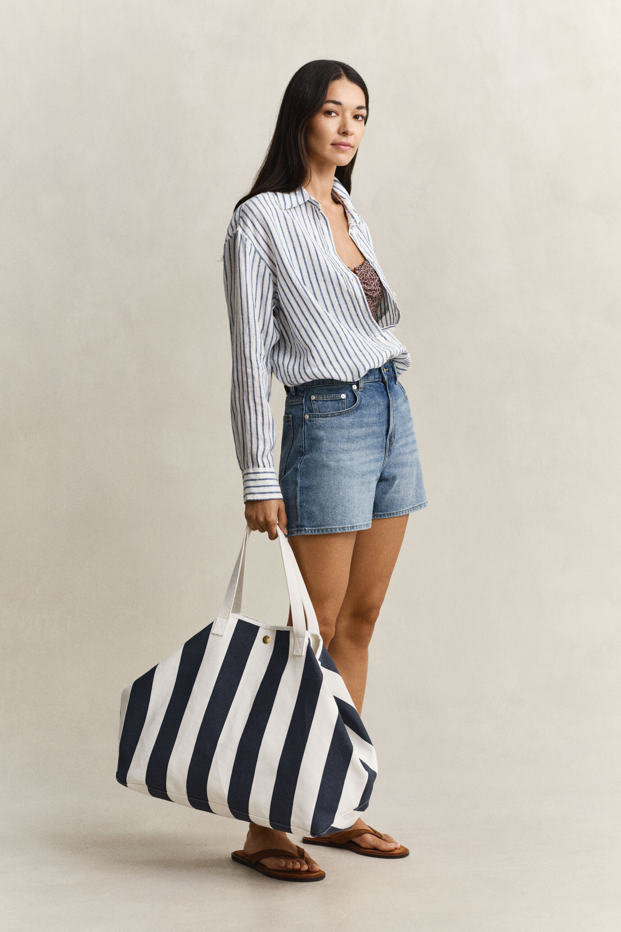 Lærredstaske til stranden