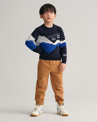 Kids Alpine jacquard crewneck sweater