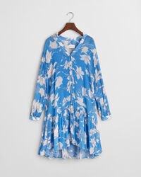 Tynd kjole med blomstertryk