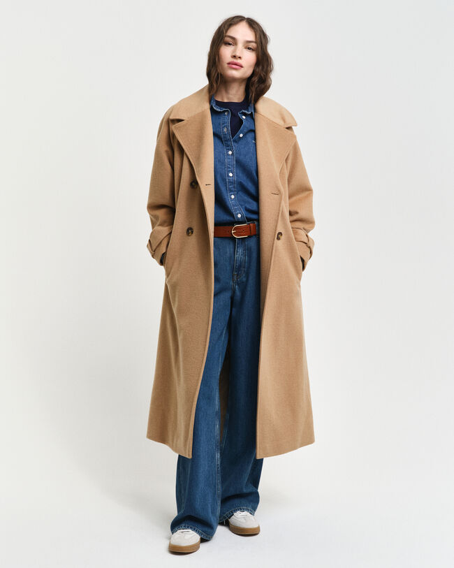 Trenchcoat i uld