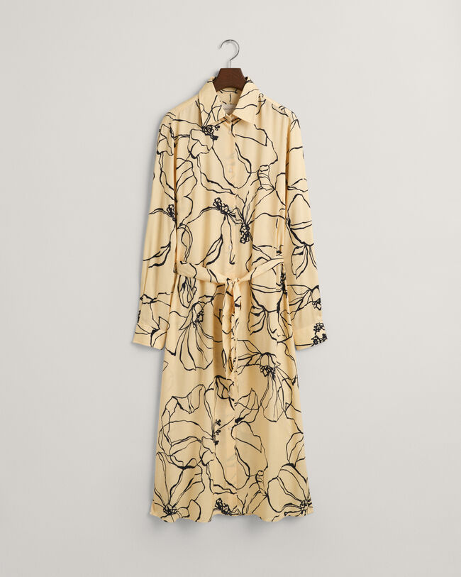 Skjortekjole med Line Drawing