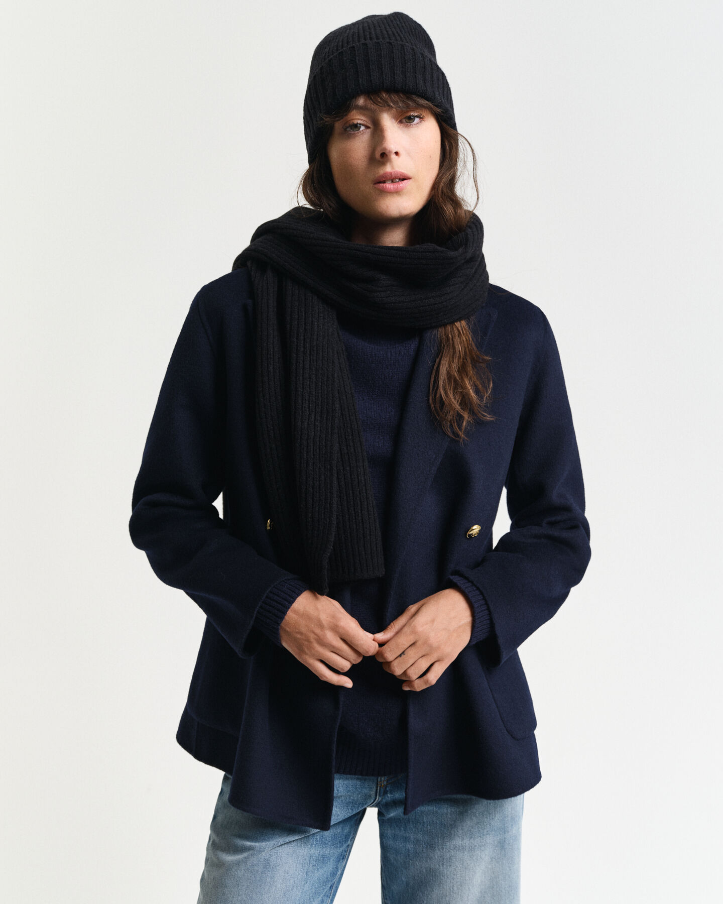 Script Graphic gavesæt med beanie og halstørklæde